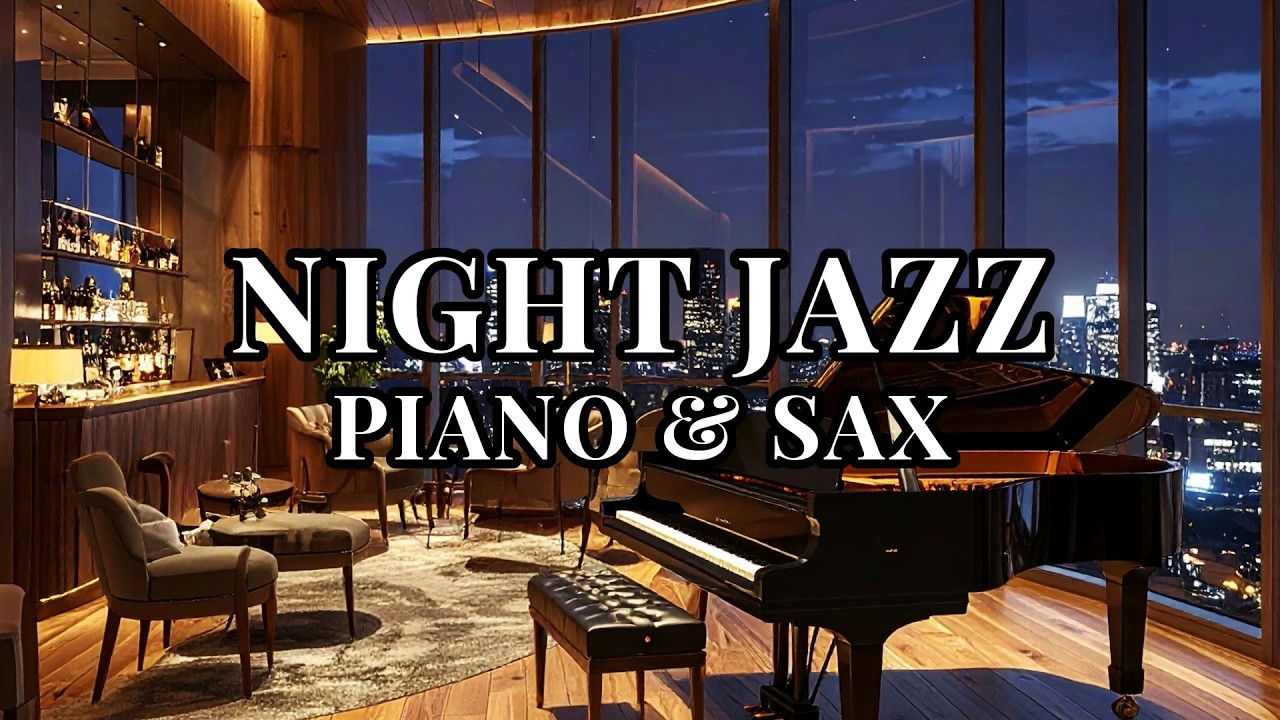 Night Jazz Lounge 🎷 Relaxing Piano & Sax Jazz | Cozy Late Night Ambience