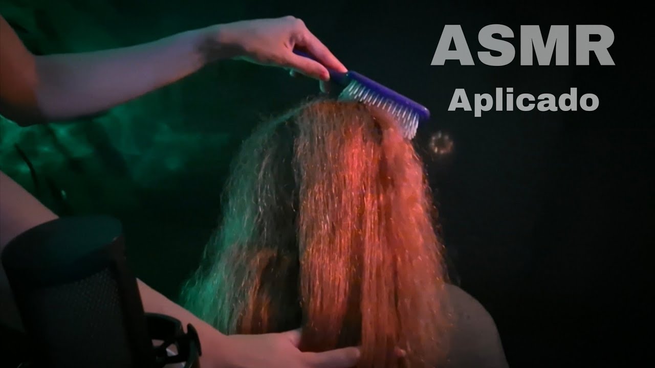 ASMR APLICADO | Mexendo no cabelo + sons de lareira no fundo (Especial 10K 🥳)