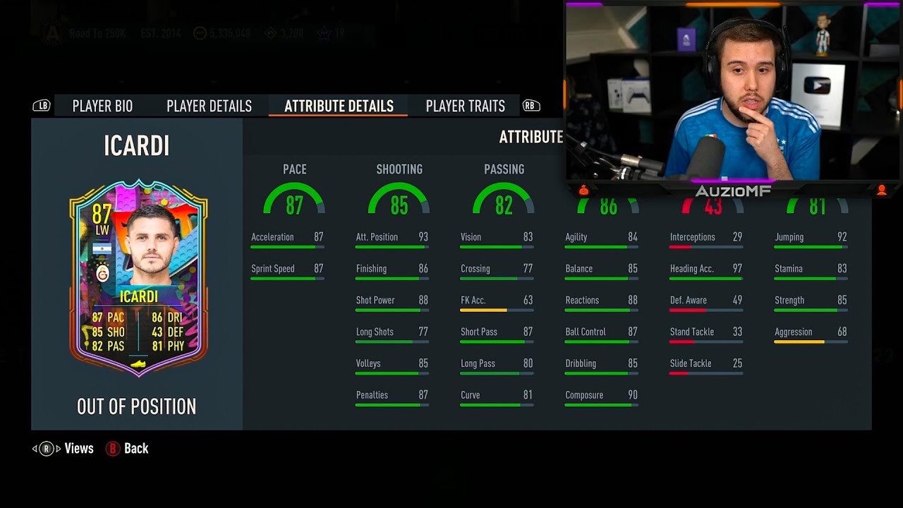 Auzio Reacts to NEW 87 OOP Icardi SBC