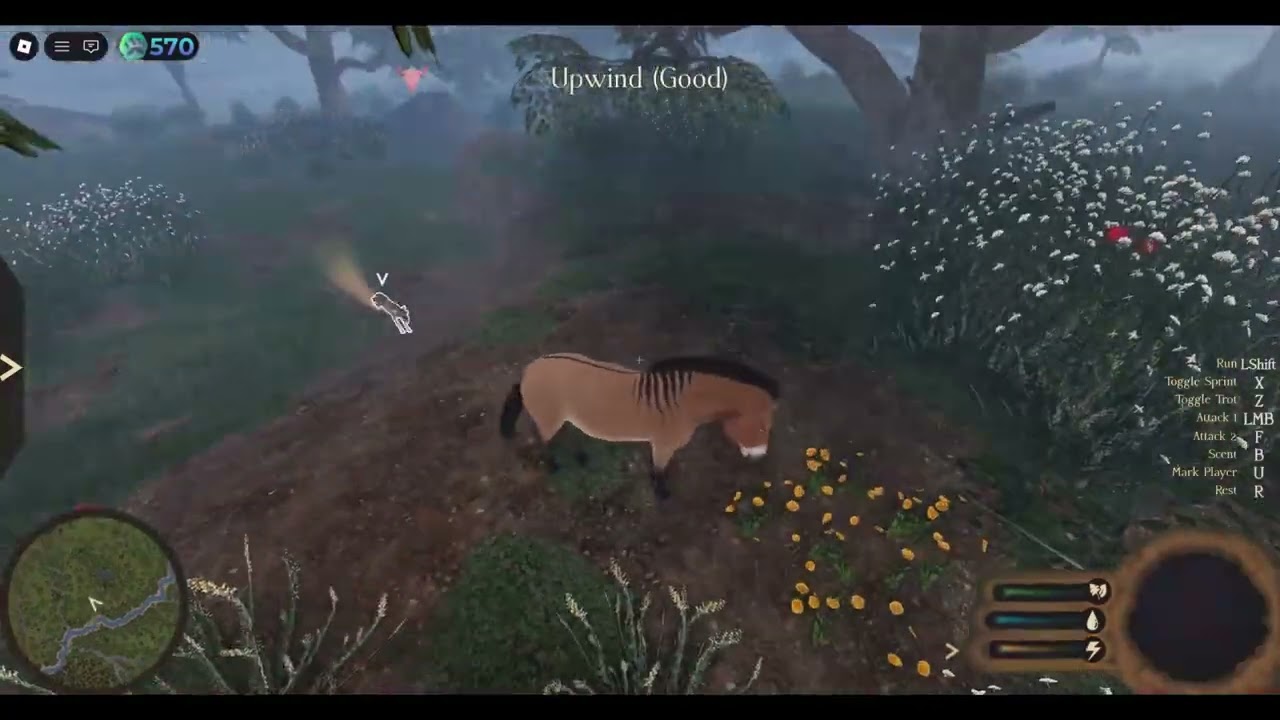 Saber and wolf encounters while playing as a horse | Ecos: La Brea