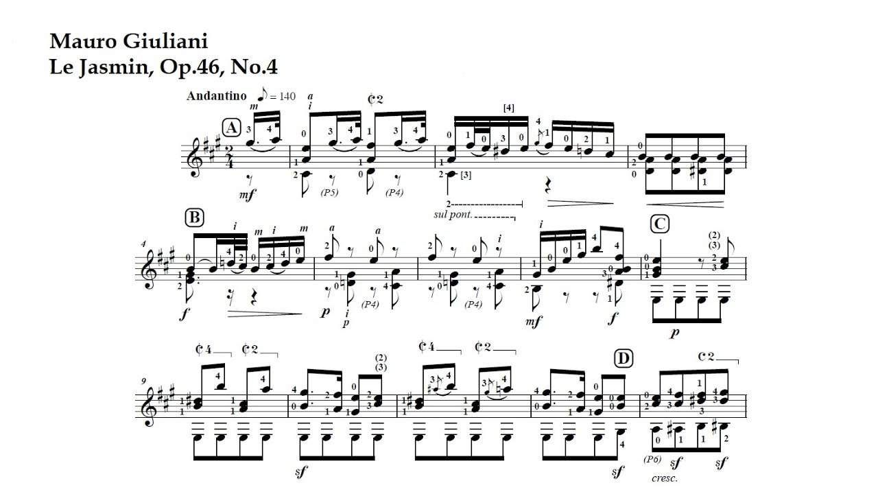 M. Giuliani. Le Jasmin, Op.46, N4