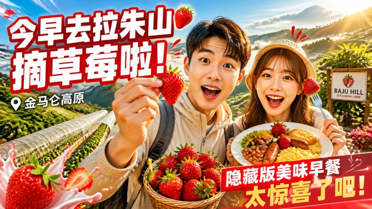 【金馬仑EP4】一早來 Raju Hill 採草莓＋隱藏版美味早餐太驚喜 | Cameron Highlands 高原