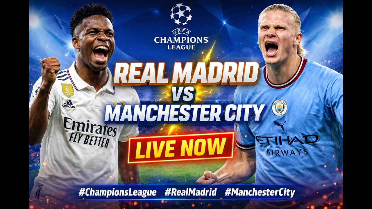 REAL MADRID vs MANCHESTER CITY LIVE 🔥 | Champions League Clash Live