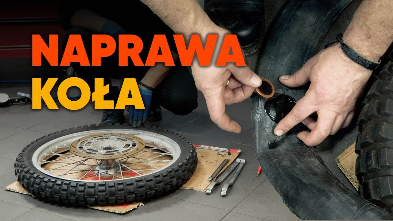 Jak naprawić dętkę w motocyklu. Zdjęcie opony z koła, wyjęcie dętki, naprawa.