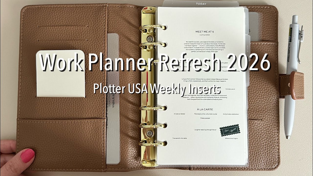 Work Planner Spring Refresh 2026 - Gold Hardware Binder