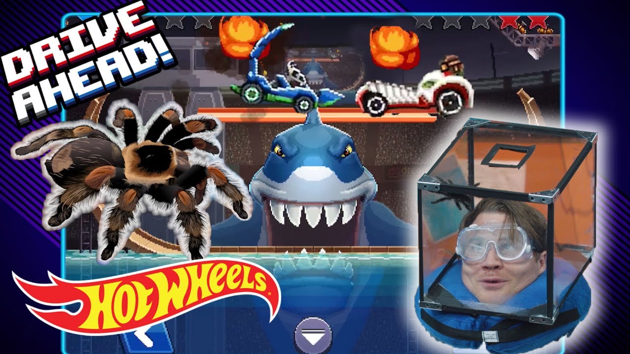Try to Play Drive Ahead with Roaches and Spiders on Your Head | Gaming Garage | @HotWheels