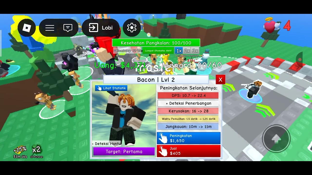 Bermain Roblox tower defense RTD