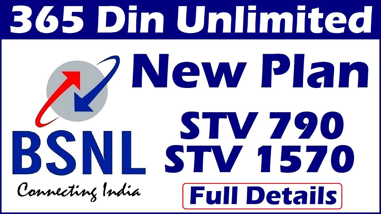 Unlimited Calls and Data || BSNL New STV 790 and 1570 Plan Details || Yearly Plan || DTS