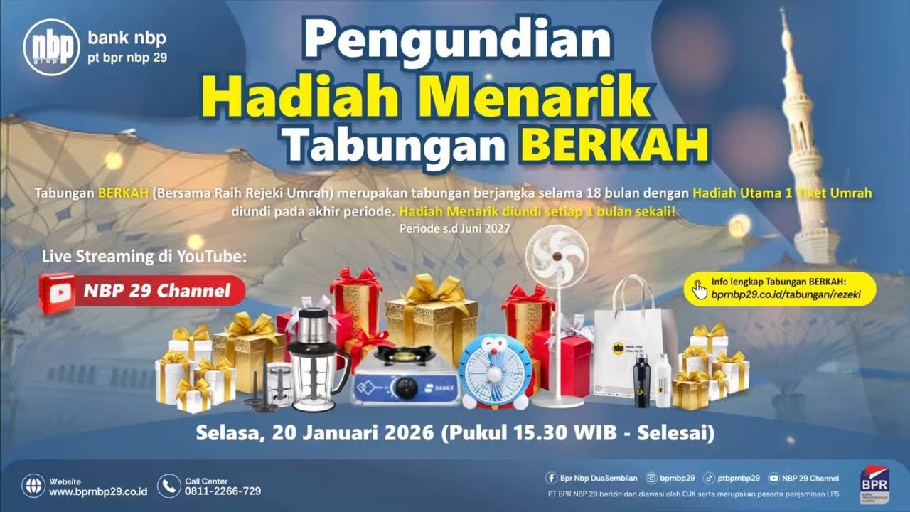 Pengundian Hadiah Menarik Tabungan BERKAH