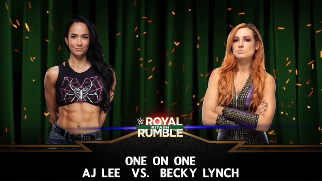 WWE - AJ Lee vs Becky Lynch Royal Rumble Riyadh 2026 WWE2K25 One On One Match Wrestling