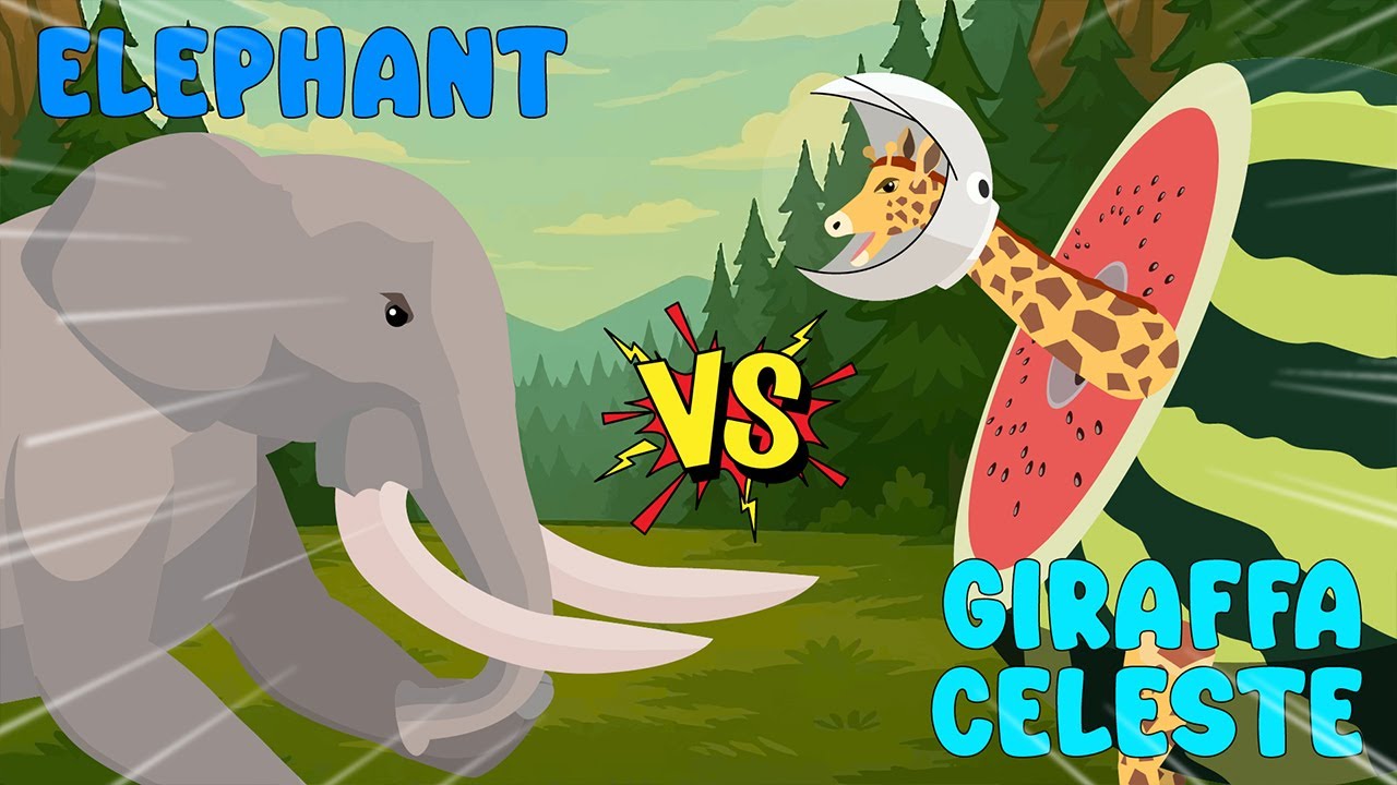 Elephant vs Giraffa Celeste | Zoochosis vs Brainrot | Monster Animation