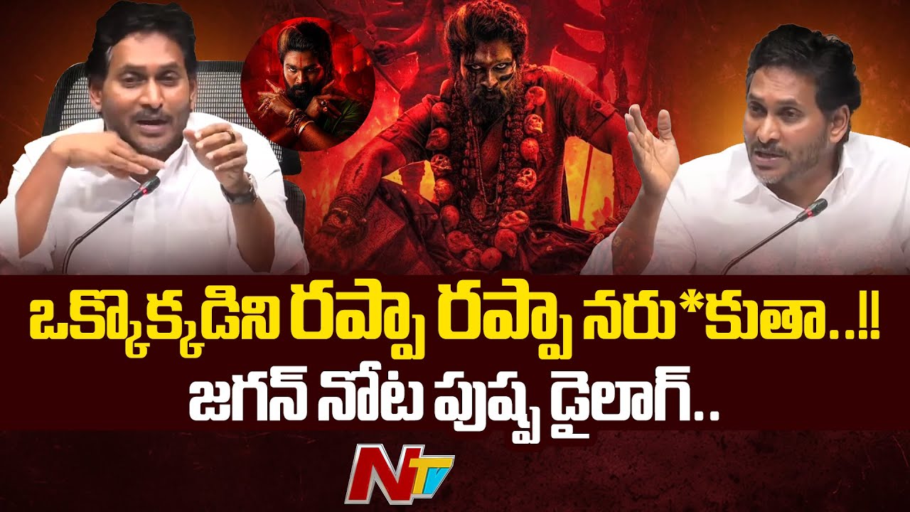 ఒక్కొక్కడిని రప్పా రప్పా..జగన్ నోట పుష్ప డైలాగ్: YS Jagan Pushpa Dialogue | NTV