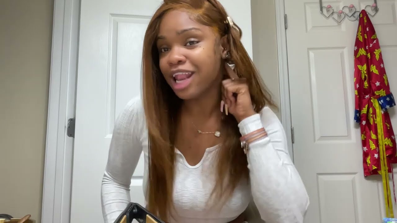 ASMR Straightening My Hair w Chewing Gum
