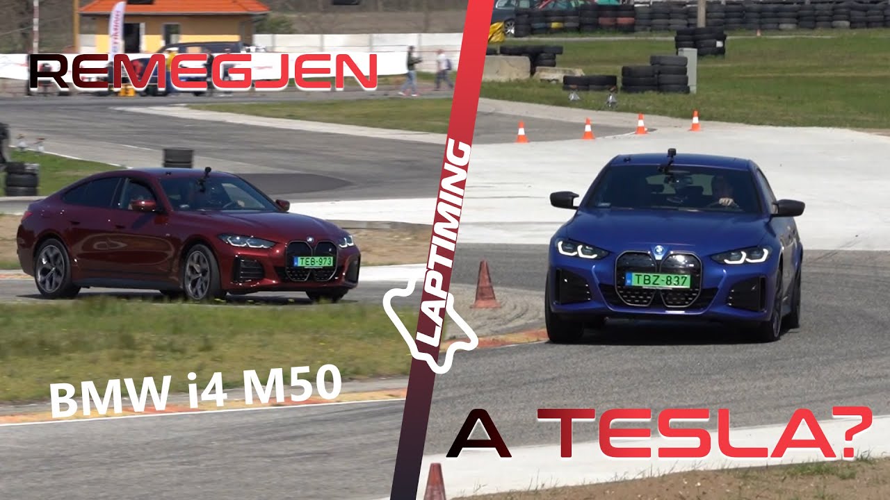 Remegjen a TESLA? BMW i4 40 vs. BMW i4 M50 (Laptiming Ep. 224.)