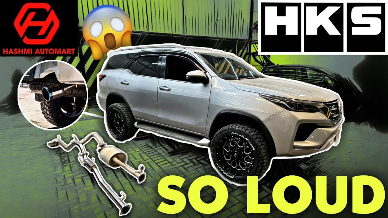 FORTUNER KA NAYA HKS CATBACK EXHAUST SYSTEM ❤️😍 | MARKHOR K HEAVY SCENES AT HASHMI AUTOMART