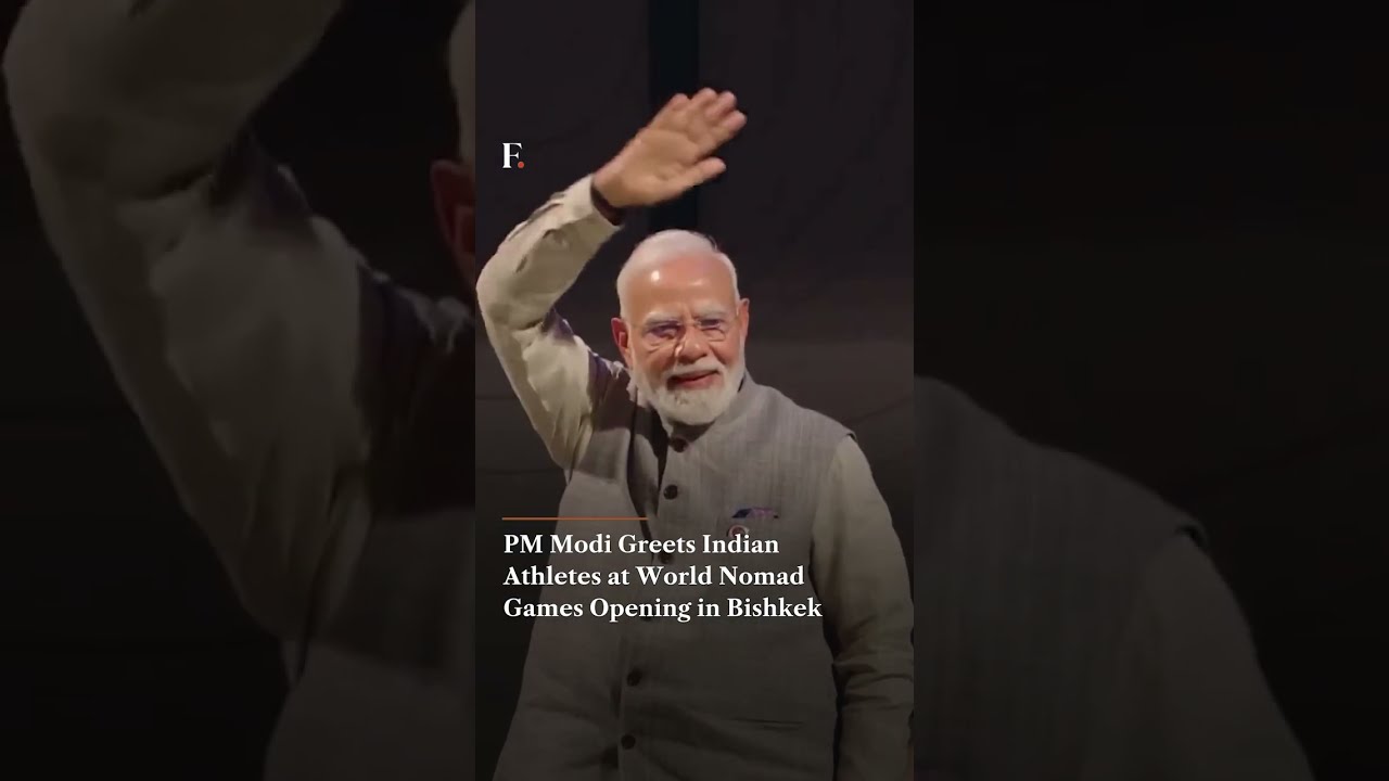 PM Modi Greets Indian Athletes at World Nomad Games Opening in Bishkek | N18G