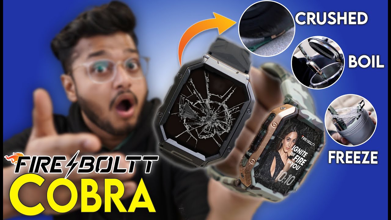Fire-Boltt COBRA Unboxing & Review | Extreme Testing Boiled, Freeze, and Crushed ⚡️