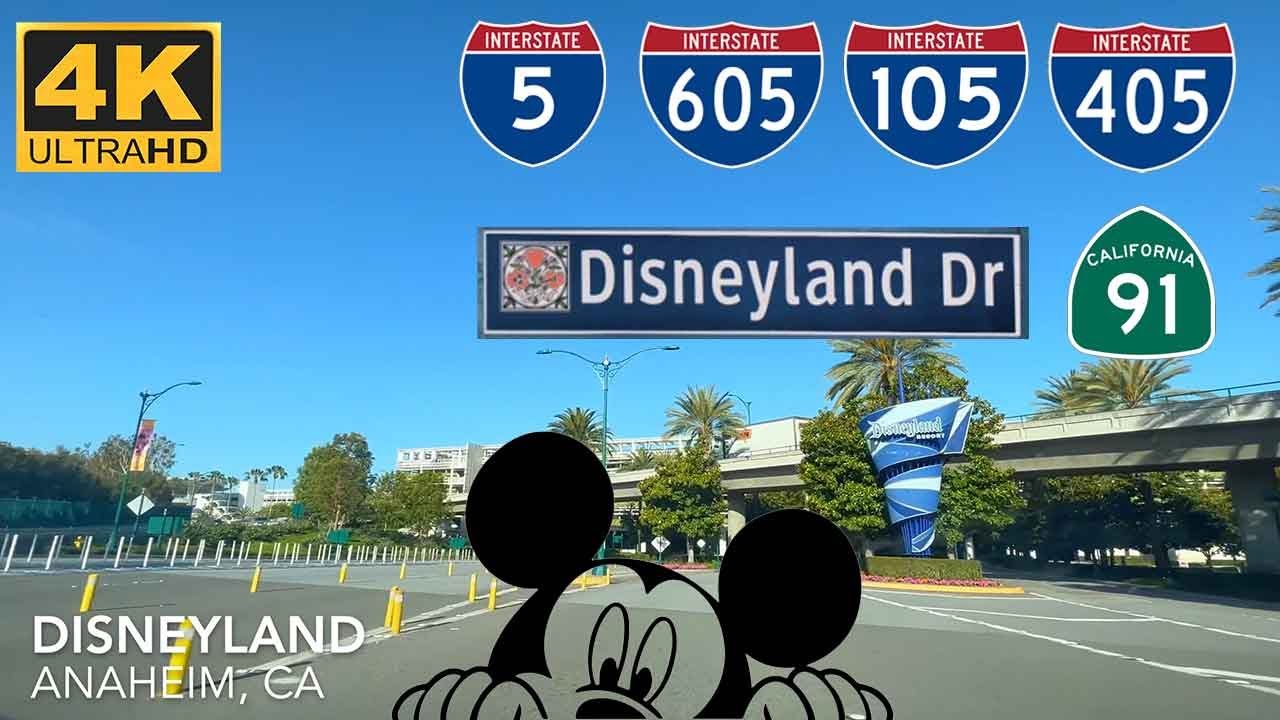 [4K] Morning Drive from West Los Angeles to Disneyland, Anaheim Under Southern California Sunrise