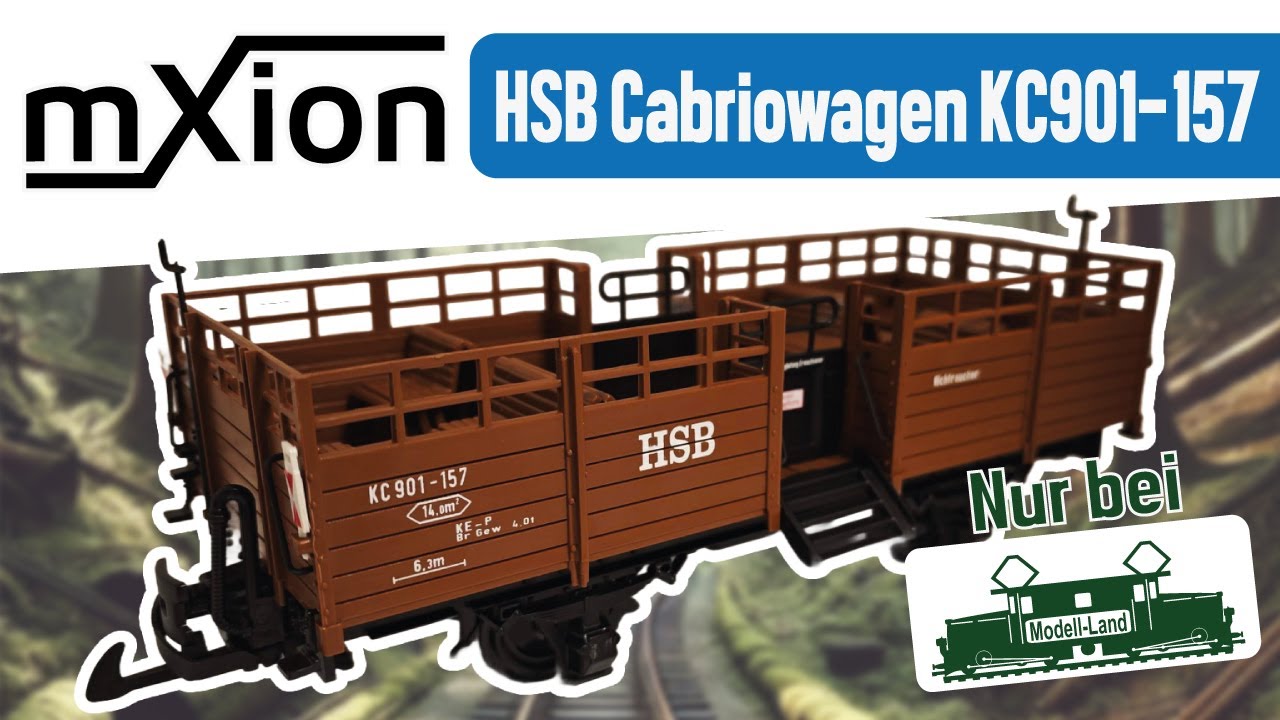 HSB Cabriowagen KC901-157: Ein Muss für jede Gartenbahn! 🚂 Spur G Neuheit von mXion