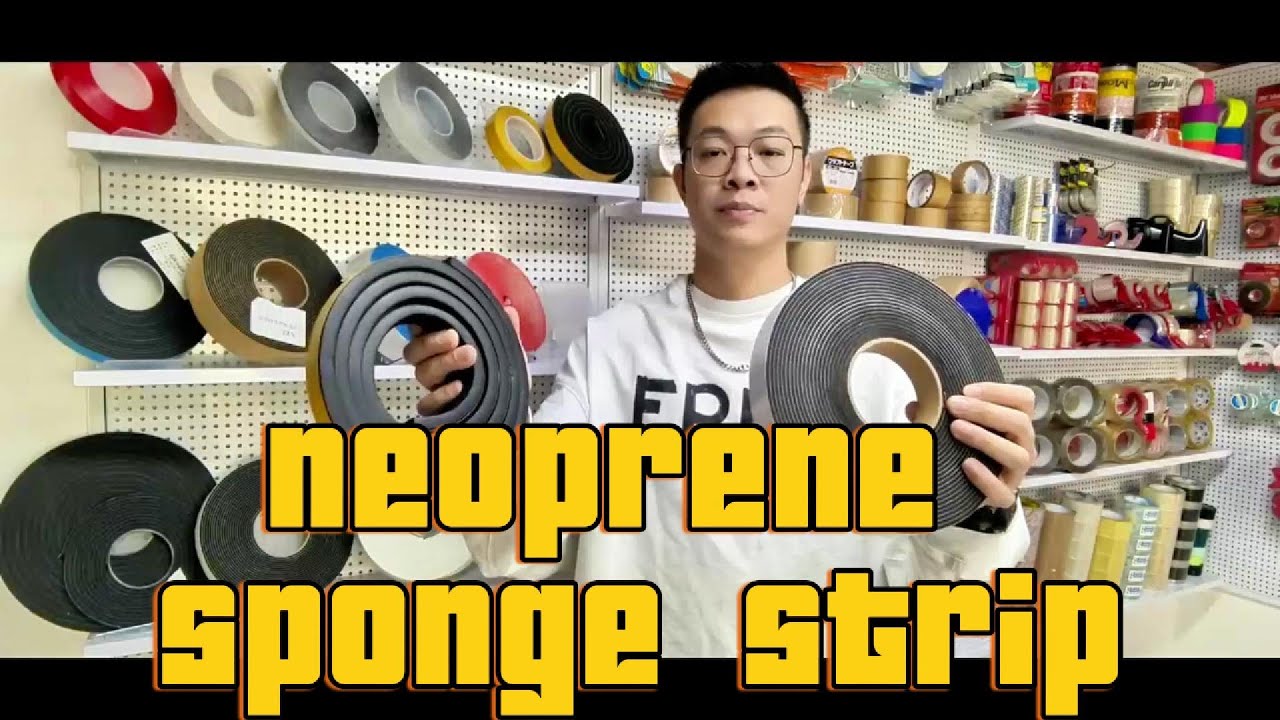 Pressure sensitive adhesive backed foam weather stripping,neoprene tape 6 wide