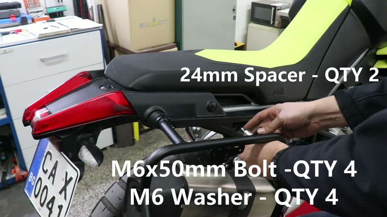 Aprilia Tuareg 660 - BUMOT pannier racks - Installation instructions