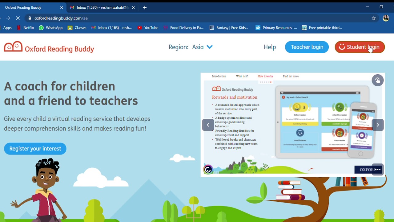 Oxford Reading Buddy  Login Tutorial