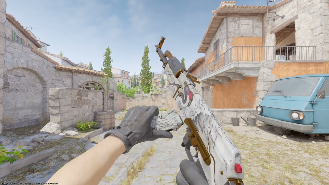 AK-47 Crane Flight (Well-Worn) In Game Showcase - Dead Hand Collection | CS2