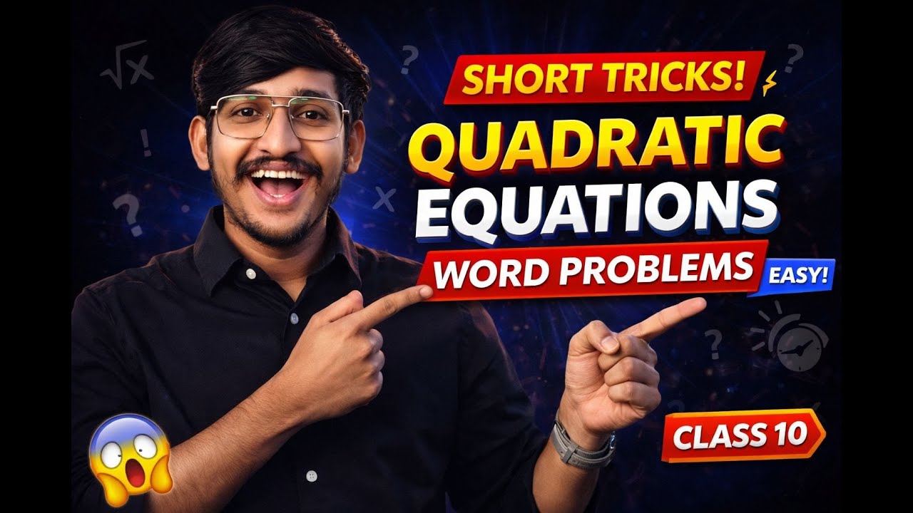 Quadratic Equation Word Problems 😱 | 3–5 Marks Pakke | Class 10 Maths
