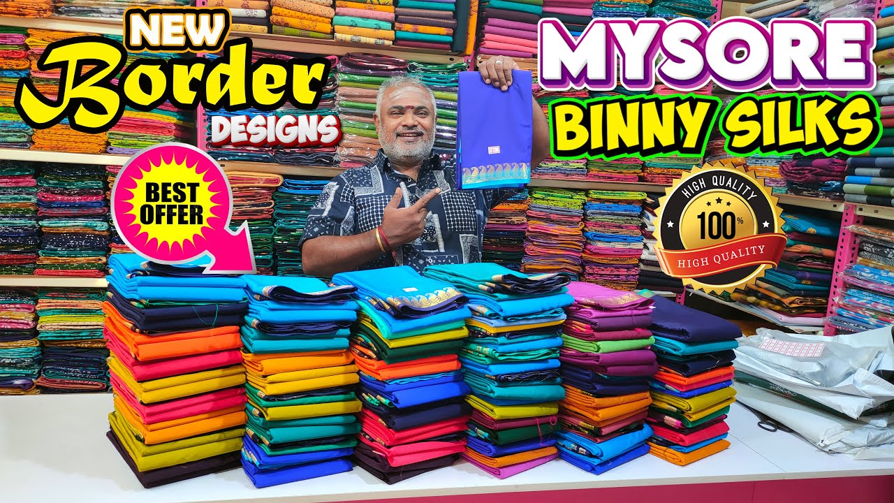 New Border Designs Mysore Binny Silk Sarees Collection | Mysore Silk Saree | Biiny silk | KLMN f&b |