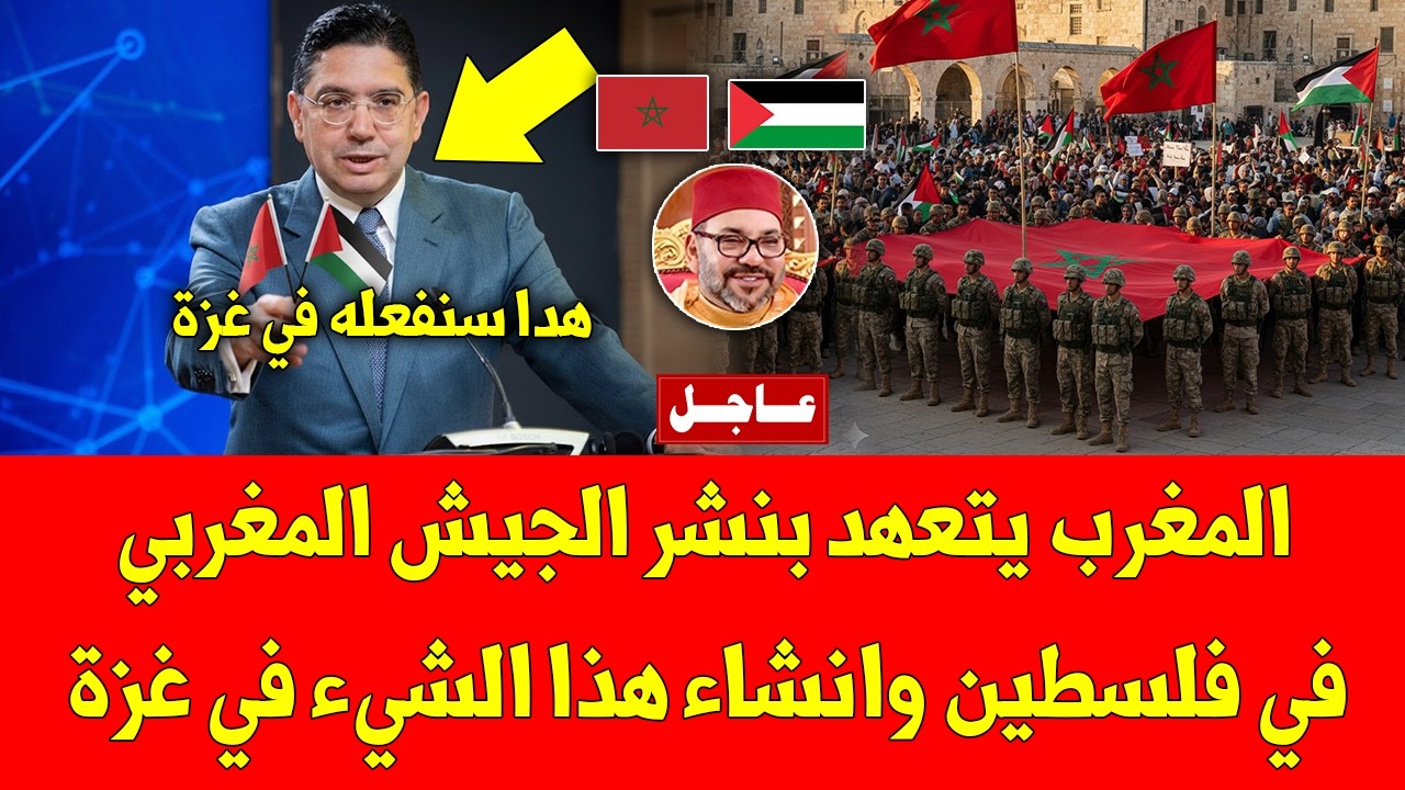 خبر عاجل المغرب يتعهد بنشر الجيش المغربي في فلسطين وانشاء هذا الشيء في غزة - اشهد التفاصيل