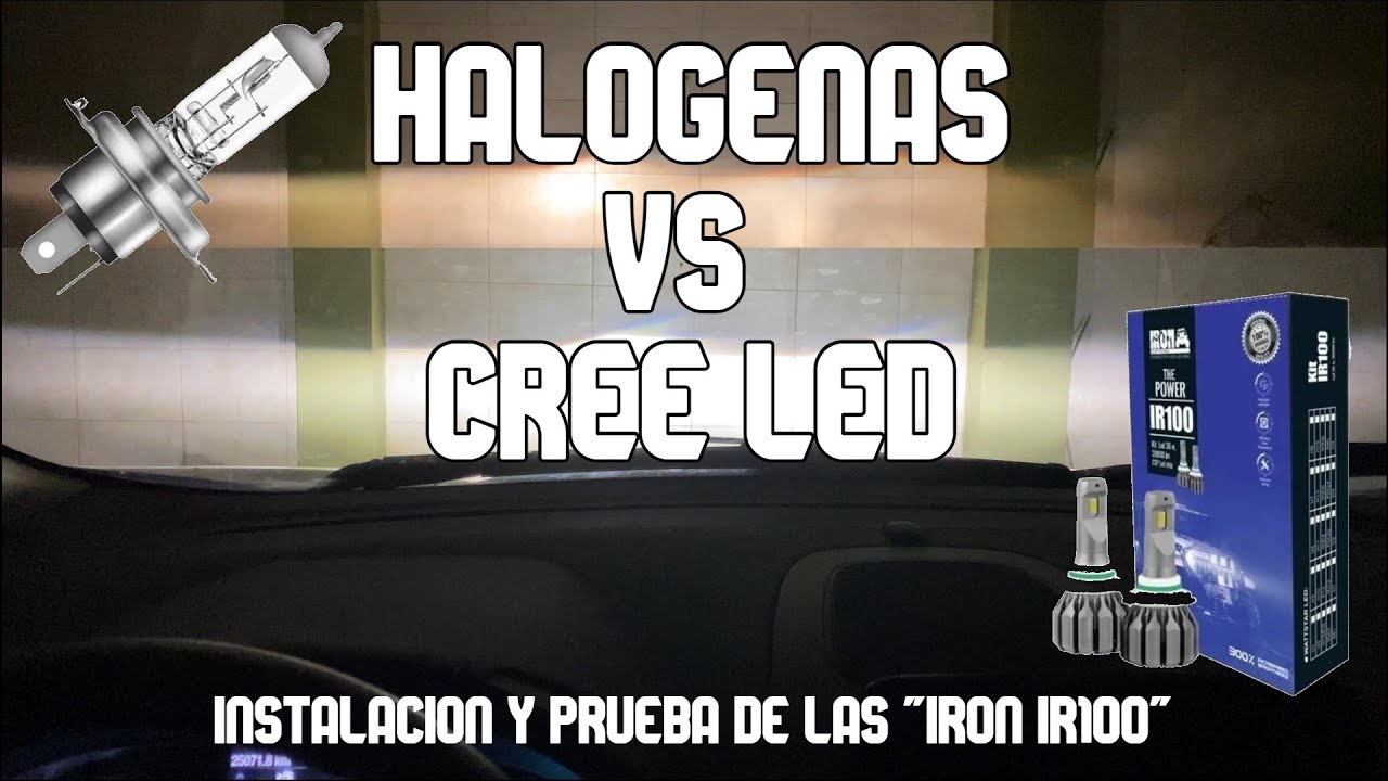 ⚠️ Instalacion y prueba - CREE LED Iron IR100 en Ford Ecosport Freestyle - CREE LED vs HALOGENA