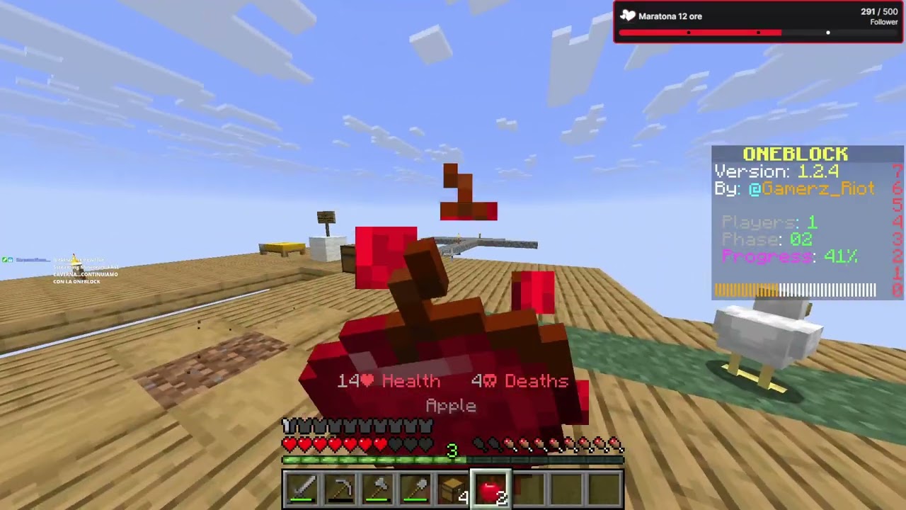 FASE CAVERNA  CONTINUIAMO CON LA ONEBLOCK SKYBLOCK