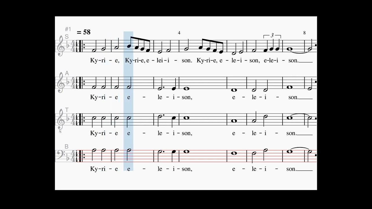 Kyrie, Messe du Bon Berger, bass, Communaut&eacute; du Chemin Neuf