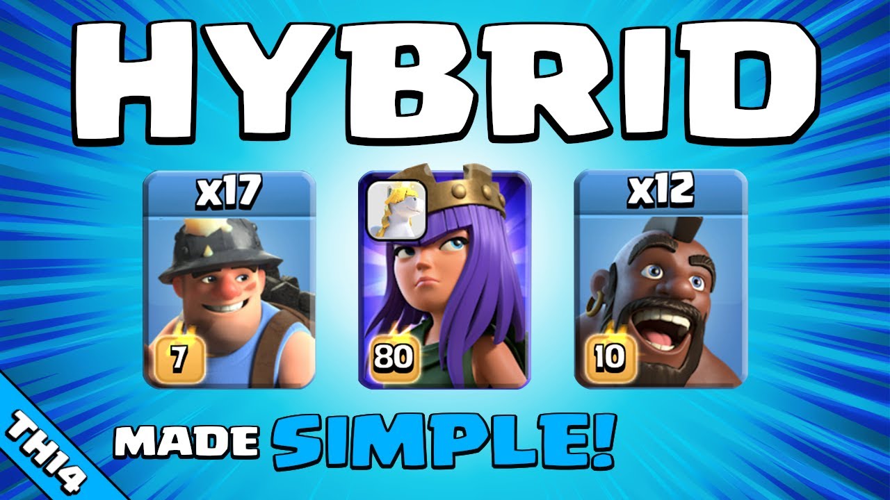 HOG MINER HYBRID MADE EASY(ISH) | TH14 Attack Strategy | Clash of Clans