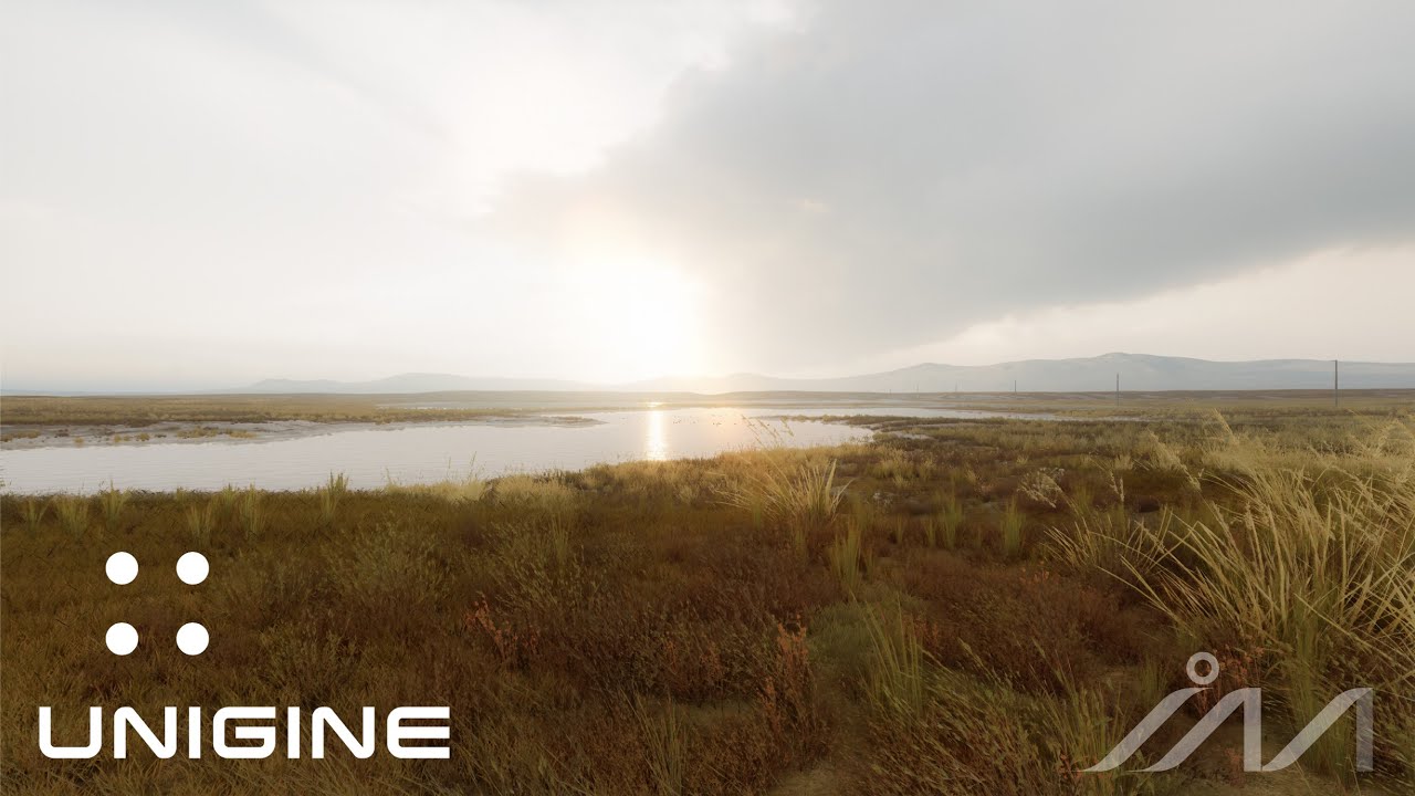 3D REAL-TIME ENVIRONMENT / Autumnal Grassland (UNIGINE 2.15 / Gaea)