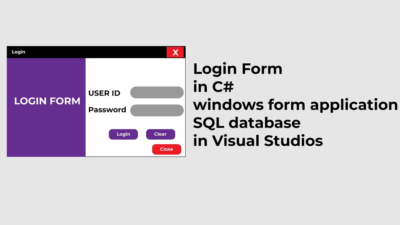 Login Form in C# windows form application with SQL database in Visual Studios