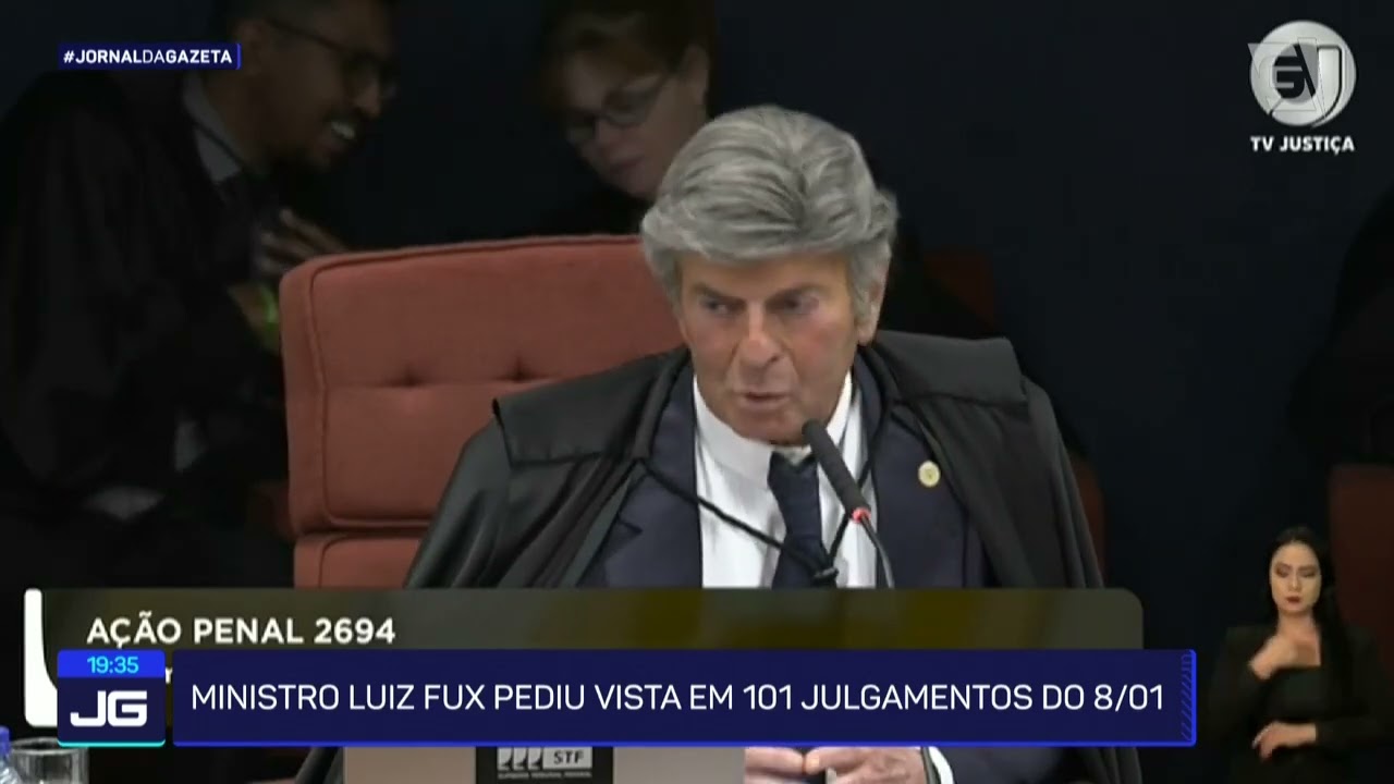Ministro Luiz Fux pediu vista em 101 julgamentos do 8/01