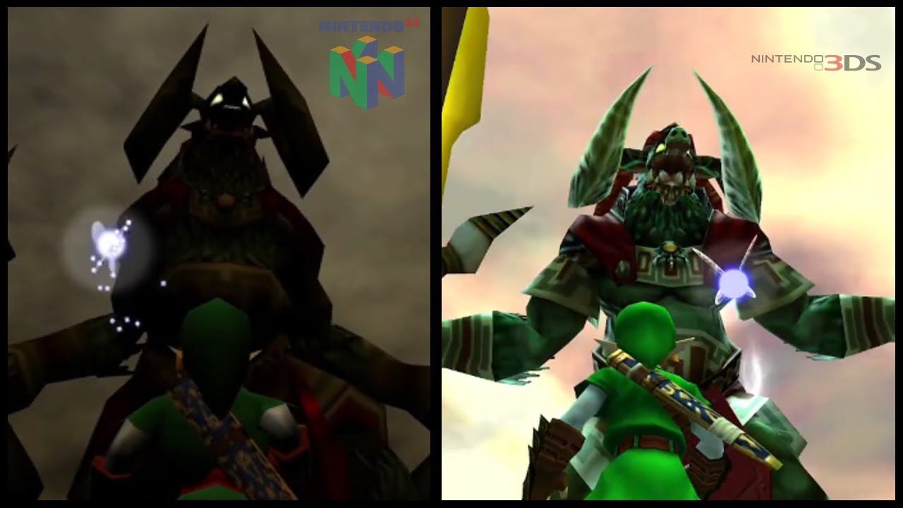 Ganon Boss Fight - N64 vs 3Ds - Legend of Zelda: Ocarina of Time