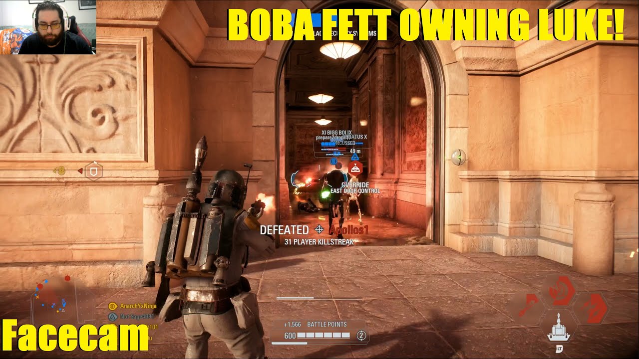 Star Wars Battlefront 2 - Luke should be GLAD he didn't run into Boba in the Mando👀🗿 (Facecam)