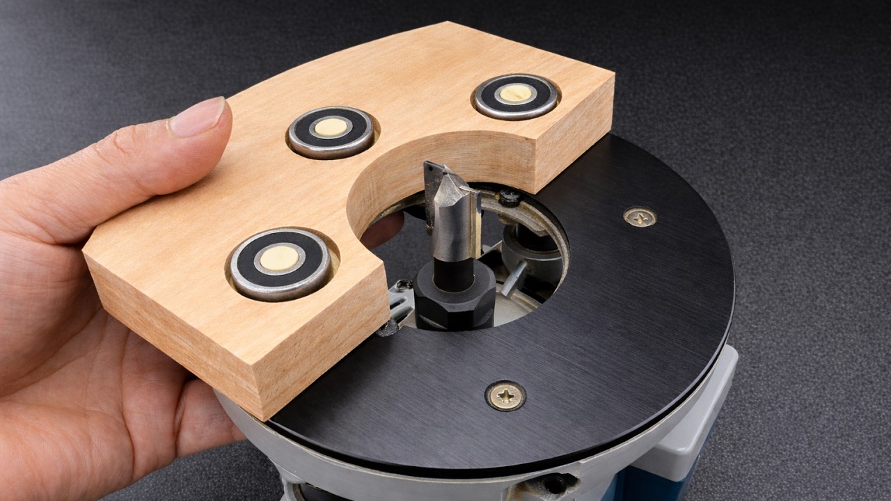 New Invention: Handheld Router Square Jig for Cutting Curved Wood That 99% of Carpenters Missed