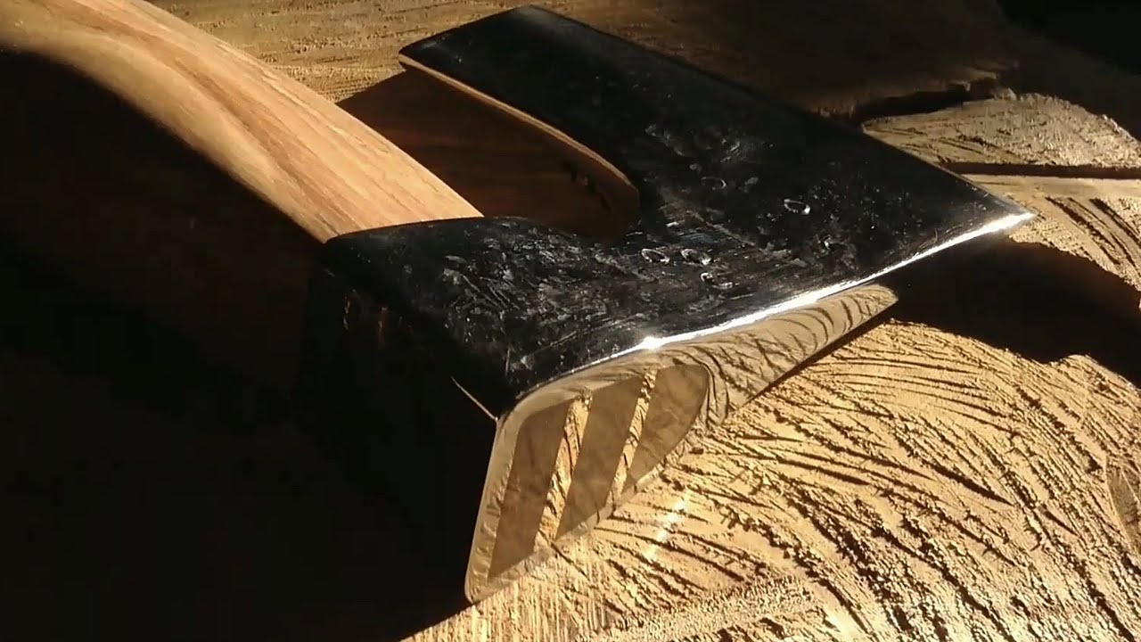 Antique Axe Restoration - Awesome Curved Oak Handle
