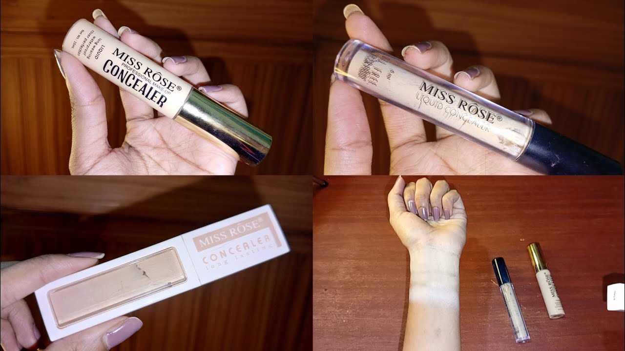 CONCEALERS by Miss Rose | Honest review | coverage, price? | Hydrating & Long lasting
