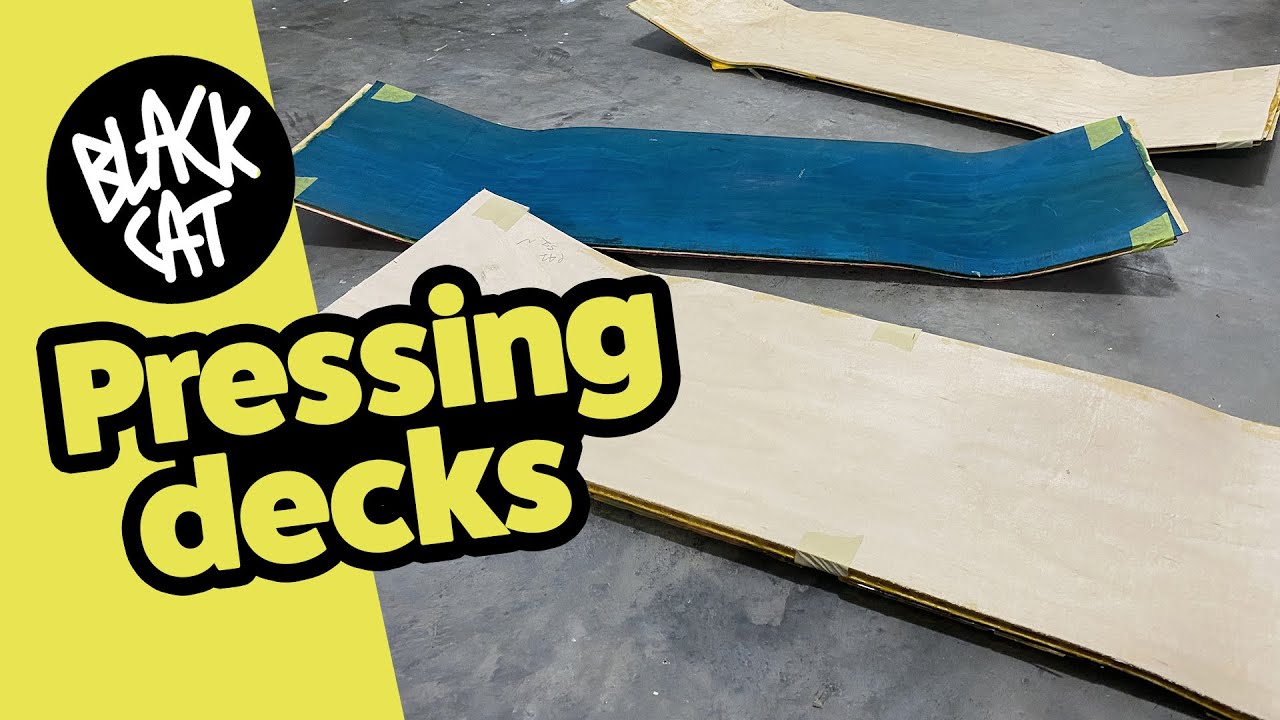 Pressing Skateboard decks with Black Cat skateboard press - Part 1
