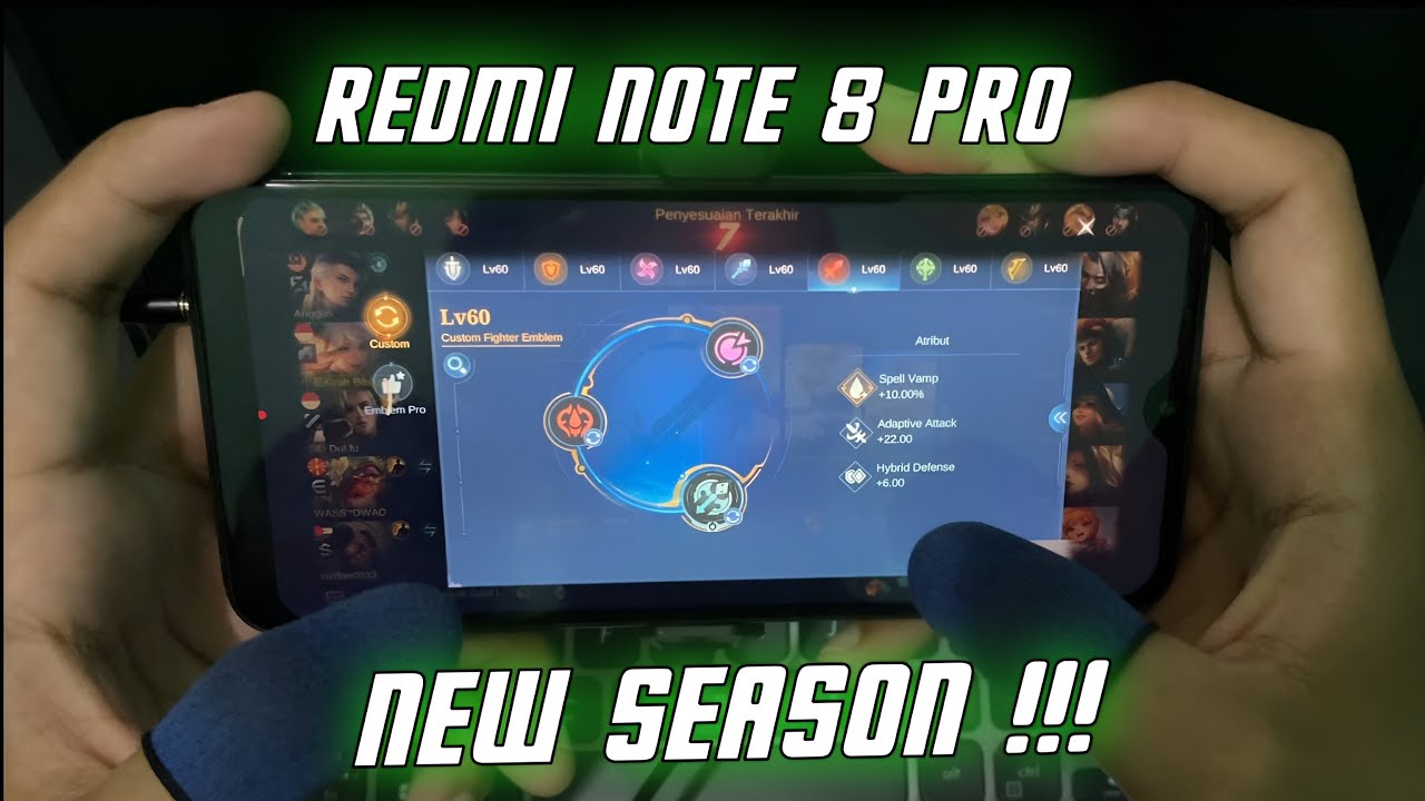 New Season!!! Fanny test on Xiaomi Redmi Note 8 Pro Mobile Legends