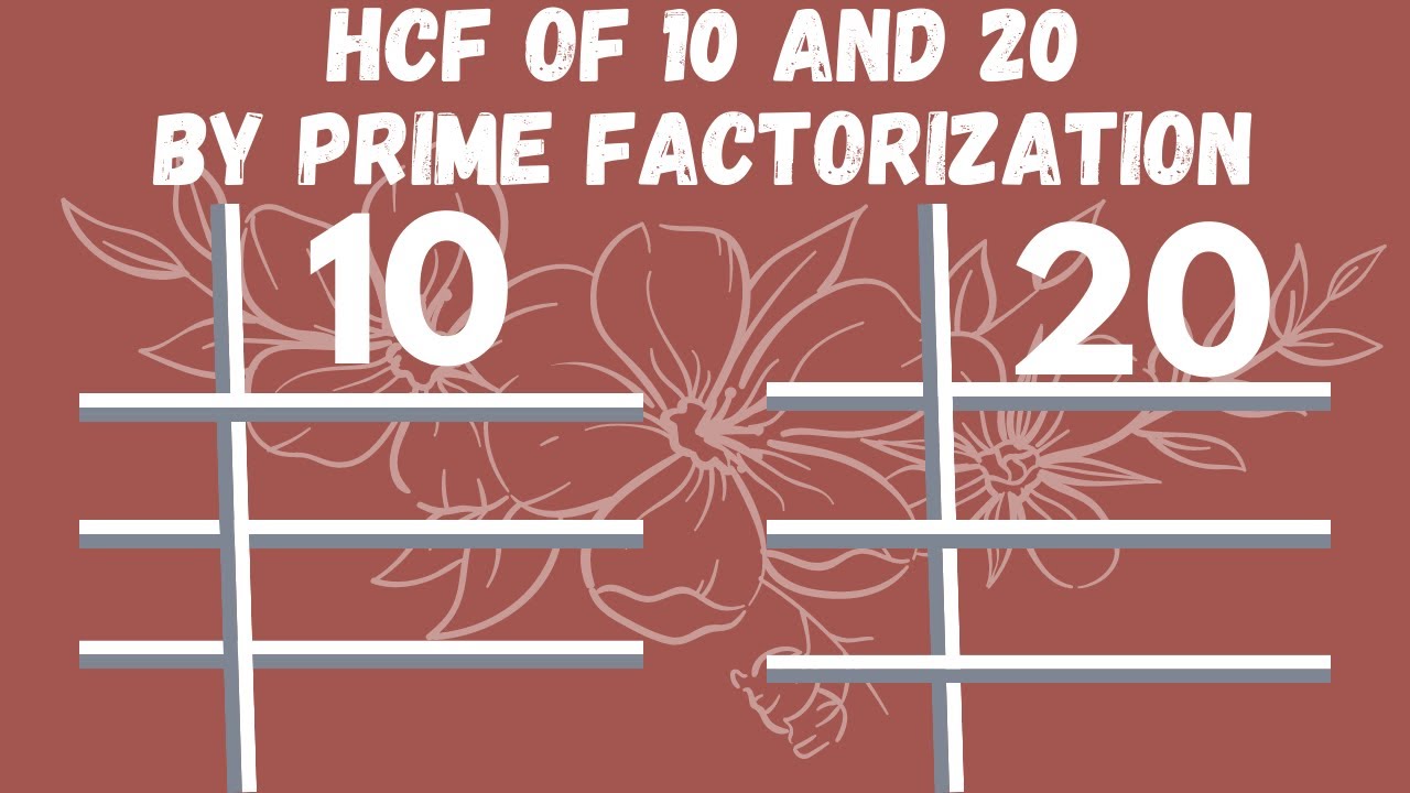 HCF of 10 and 20 by prime factorization | HCF 10 20 | in Urdu / Hindi |