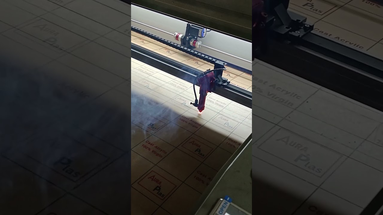 The precision of a laser cutter in action! ⚡ #lasercutting #trending #mtv #mtvgraphics #laser