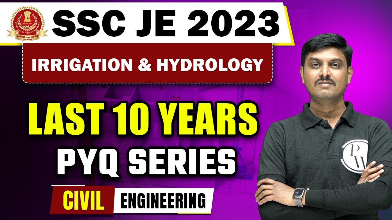 Hydrology & Irrigation | SSC JE Previous Year Question Paper | Civil Engineering | SSC JE 2023