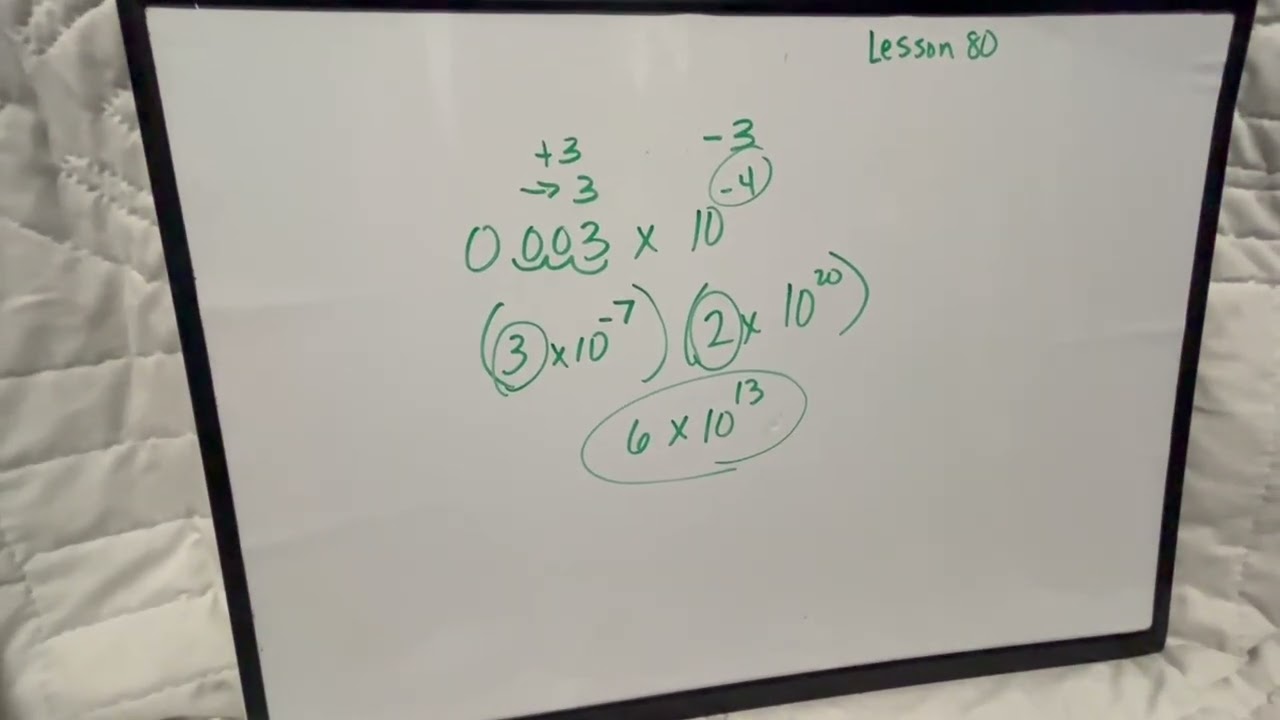 Algebra 1 Lesson 80