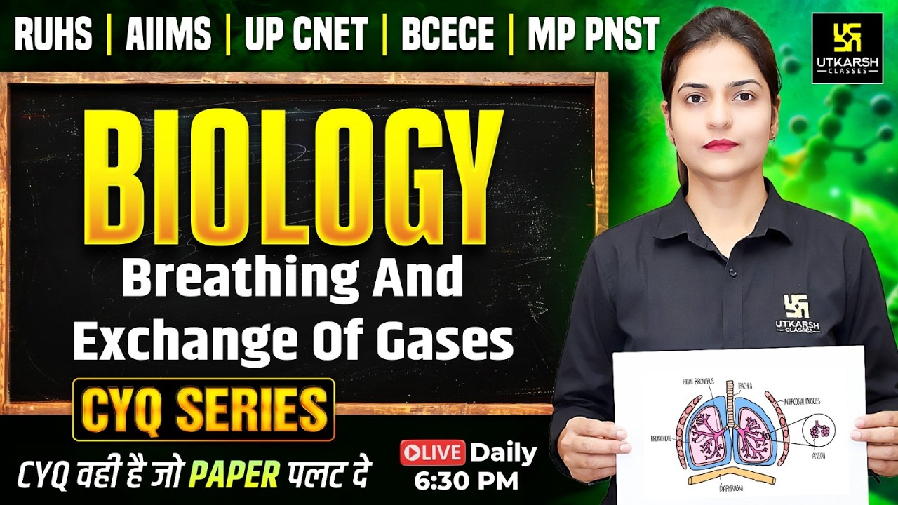 CYQ Series | Biology #40 | Breathing And Exchange Of Gases | BSc Nursing  2026 | Ronak Ma'am