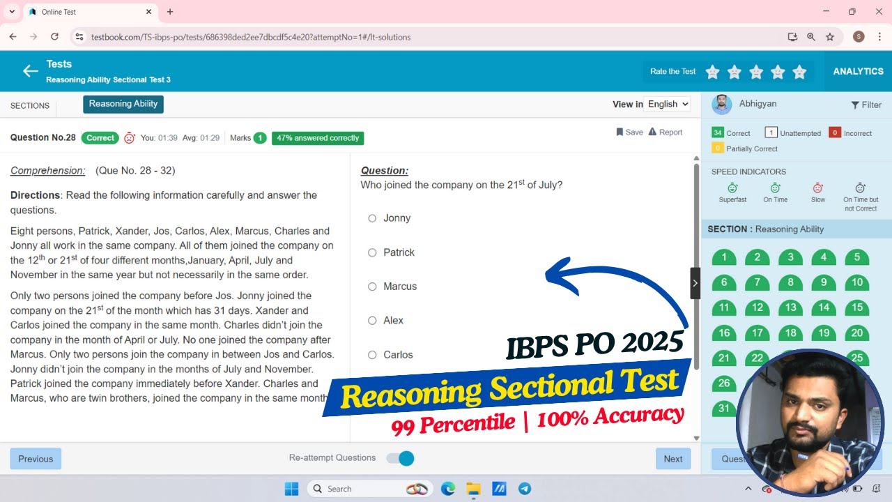 IBPS PO Reasoning Sectional Mock | How I Scored 39/40 | Must Watch Before Exam | #banking